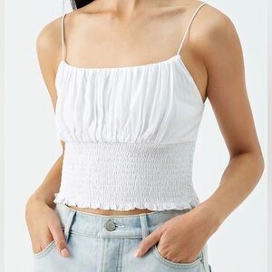 Urban Outfitters Women's Emma Cupro Smocked Cami